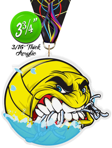 Water Polo Krunch Colorix-M Acrylic Medal [MACR375-KRCH-WTRPLO-Q]