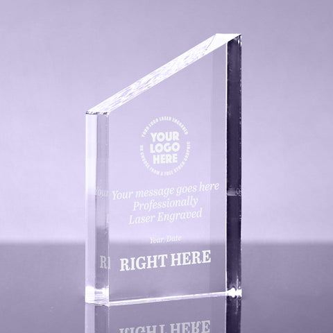 1 inch Thick Acrylic Peak Award - 6 inch [A1PK6-Q]