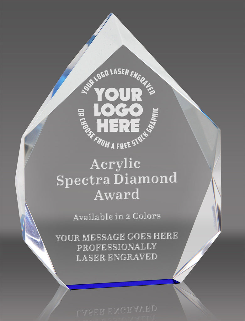 Acrylic Spectra Diamond Award- Blue 8 inch [AP42-BLU-8]