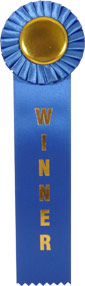 Winner Single Streamer Rosette Ribbon [R10R1-WIN]