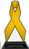 Yellow Ribbon Colorix-T Acrylic Trophy - 8 inch [TACR8-RBN-YLW-Q]