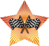 Auto/Racing: Racing Flags Star Insert [ST-4356] – Awards Depot