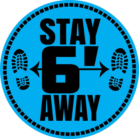 6 ft Apart Please Floor Decal - 12 inch [FD12-S6A]