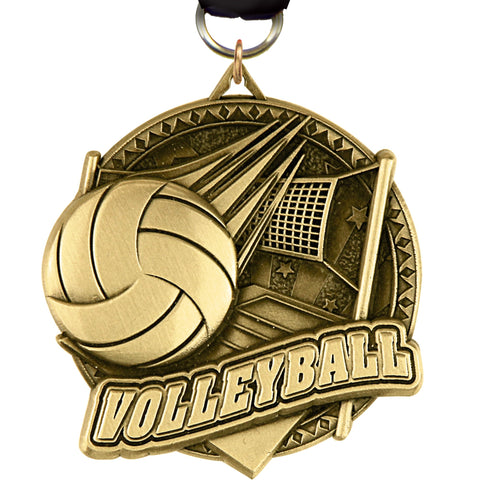 Volleyball Ultra-Impact 3-D Medal [MDTD2-VB]