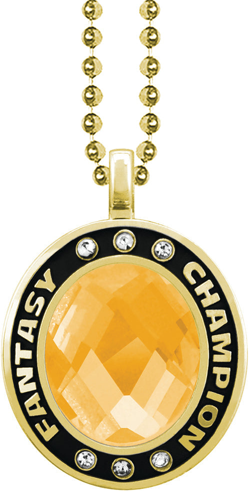 Yellow Gem Gold Fantasy Champion Charm [CSOV-FCHMP-STN-YLW-G]