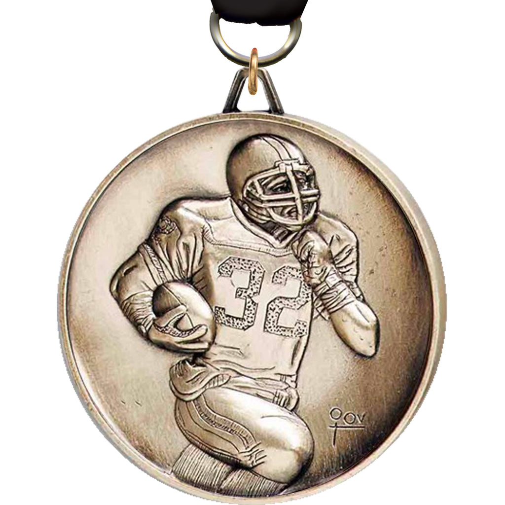 2.5 inch Premium Satin Finish Medal - Football [MF92-FB]