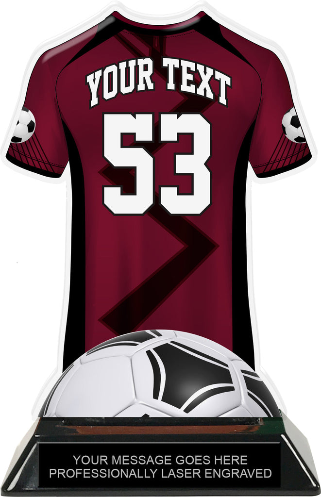 Soccer Jersey Colorix-T Acrylic Trophy- Maroon [TACR7-JSY-SC-MRN-Q]