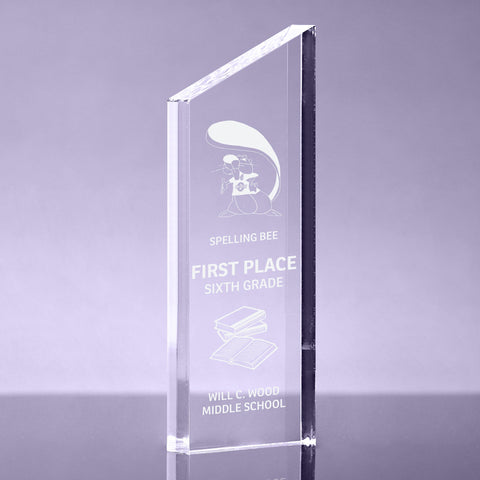 1 inch Thick Acrylic Peak Award - 10 inch [A1PK10-Q]