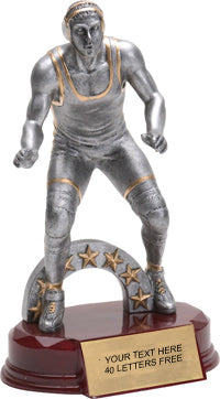 Wrestling Silver Resin on Piano Finish Base [SCRF-WS]