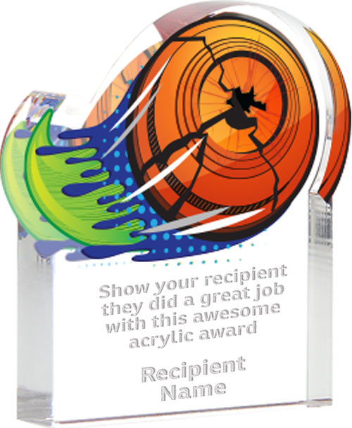 Trap Shooting Splatters Acrylic Award- 3x4 inch [ASLM-34-TRPSHT-Q]