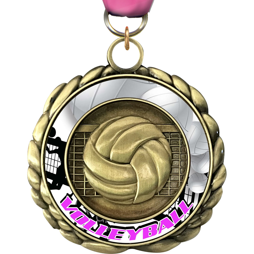 Volleyball Wraparoundz Insert Medal [MWZ2-VB]