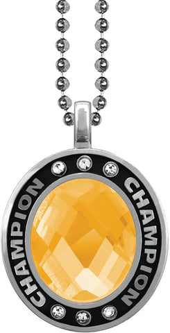 Yellow Gem Silver Champion Charm [CSOV-CHMP-STN-YLW-S]