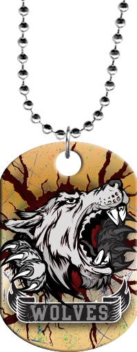 Wolves Mascot Monster Dog Tag [DTXL-MSCT-WLV]