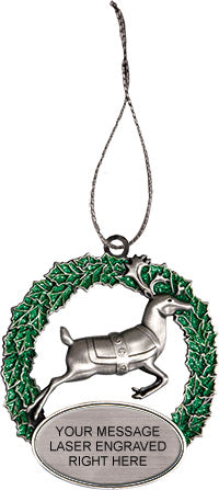 3D Wreath & Reindeer Ornament [XMSO-40]