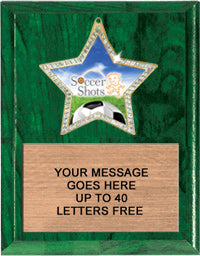 Custom Glitter Star Insert Plaque [PXGLTSTR57-B]