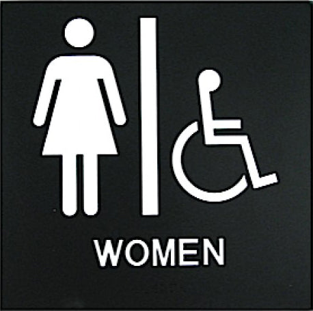 Women's Handicap Accessible Restroom Sign [SSJP-PTYFH]