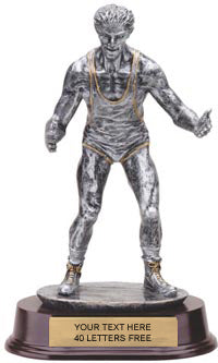 Wrestler Pewter Finish Resin Trophy [SGRWS]