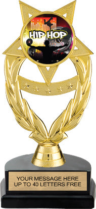 Wreath Victory Color Insert Trophy on Marble Tone Base [THSi-J97]