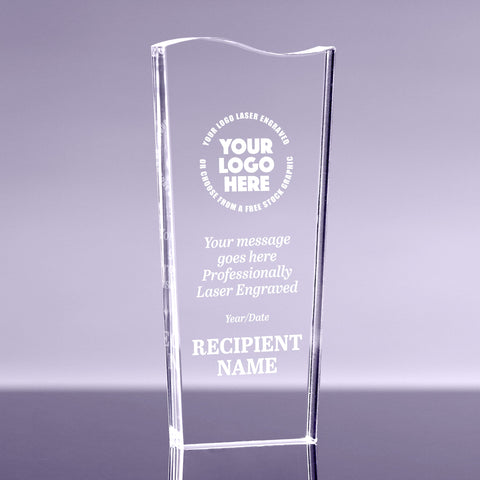 1 inch Thick Acrylic Tidal Wave Award - 10 inch [ATTW10-Q]