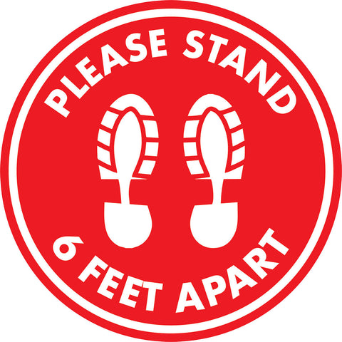 6 ft Apart Floor Decal - 23 inch [FGJ-201]