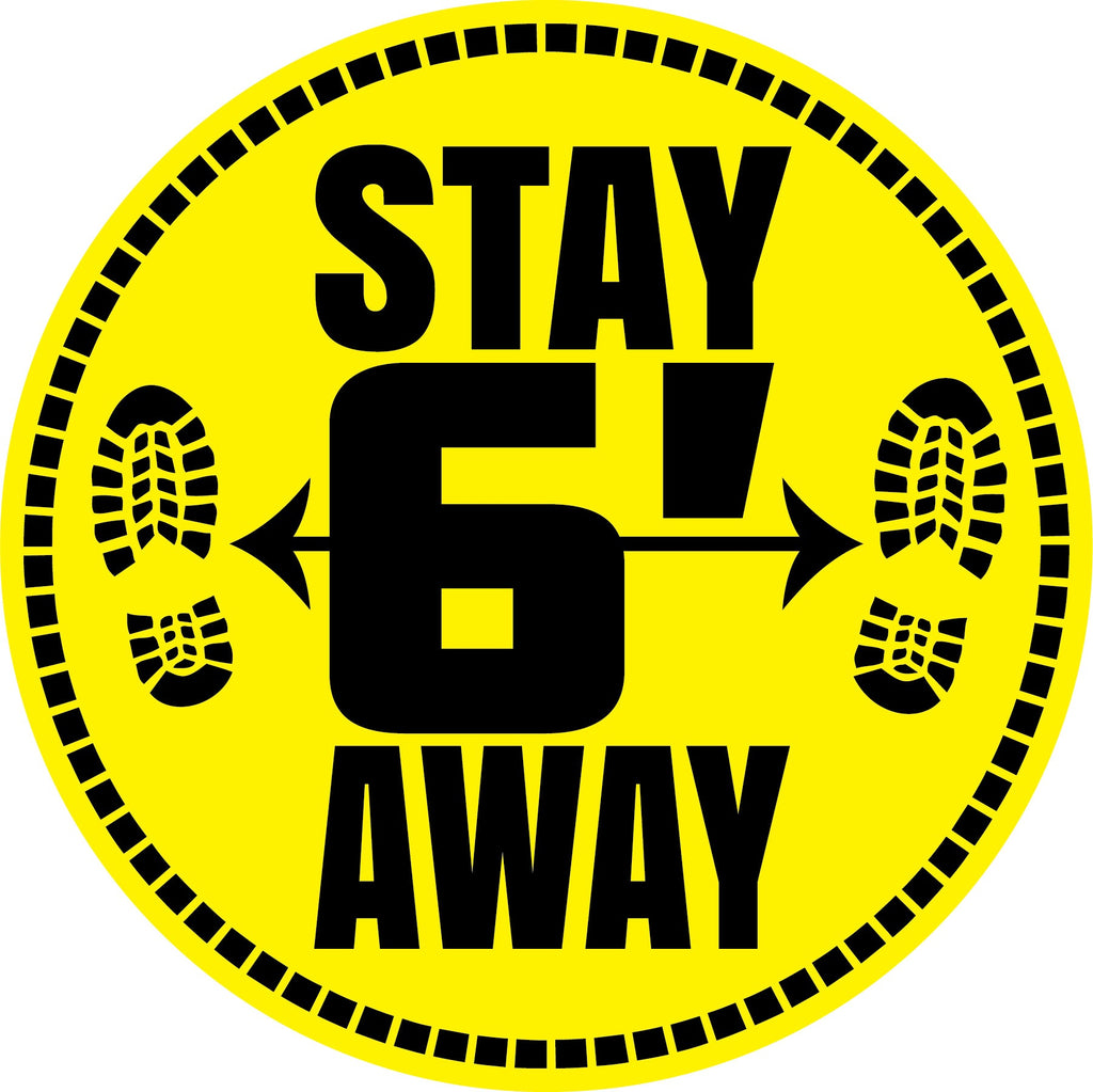 6 ft Apart Please Floor Decal - 17 inch [FD17-S6A]