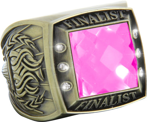 Finalist Championship Ring with Pink Center Stone- Gold [RGSJ-G-FIN-PNK]
