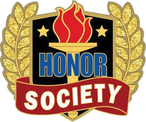 Wreath & Torch Scholastic Enamel Pin- Honor Society [PMEP-10]