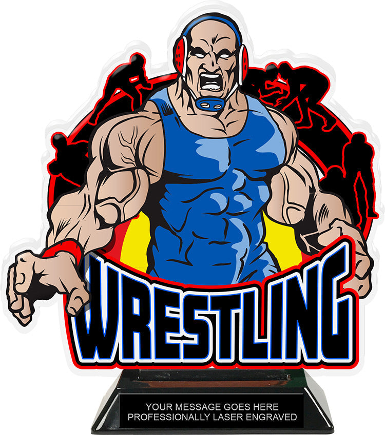 Wrestling Colorix Acrylic Trophy- 8.25 inch [TACR8-WS-Q]