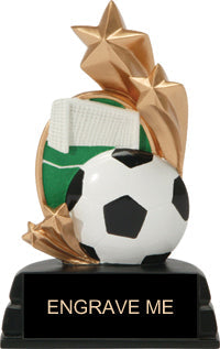 Soccer Shooting Star Resin Trophy [R6P-SC]