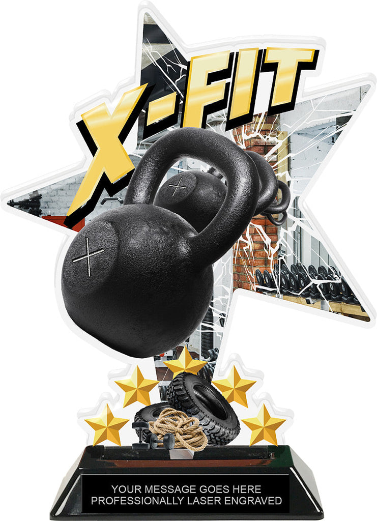 X-FIT Shattered Star Colorix Acrylic Trophy- 8.5 inch [TACR85-STR-XFIT-Q]