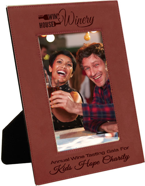 7.75 x 9.75 Rose Laserable Leatherette Picture Frame [PLLF57-757]