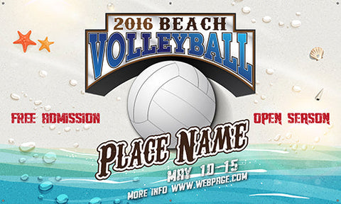 Volleyball Vinyl Banner- Beach Tournaments [VB-VLYBLL-BCH]