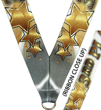 7/8 x 30 in. 3rd Place Triple Star Sateen Neck Ribbon [NKRB-2083]