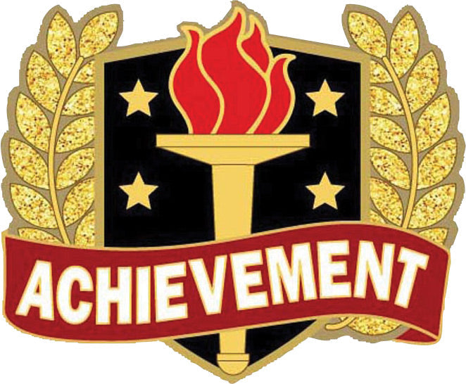 Wreath & Torch Scholastic Enamel Pin- Achievement [PMEP-3]