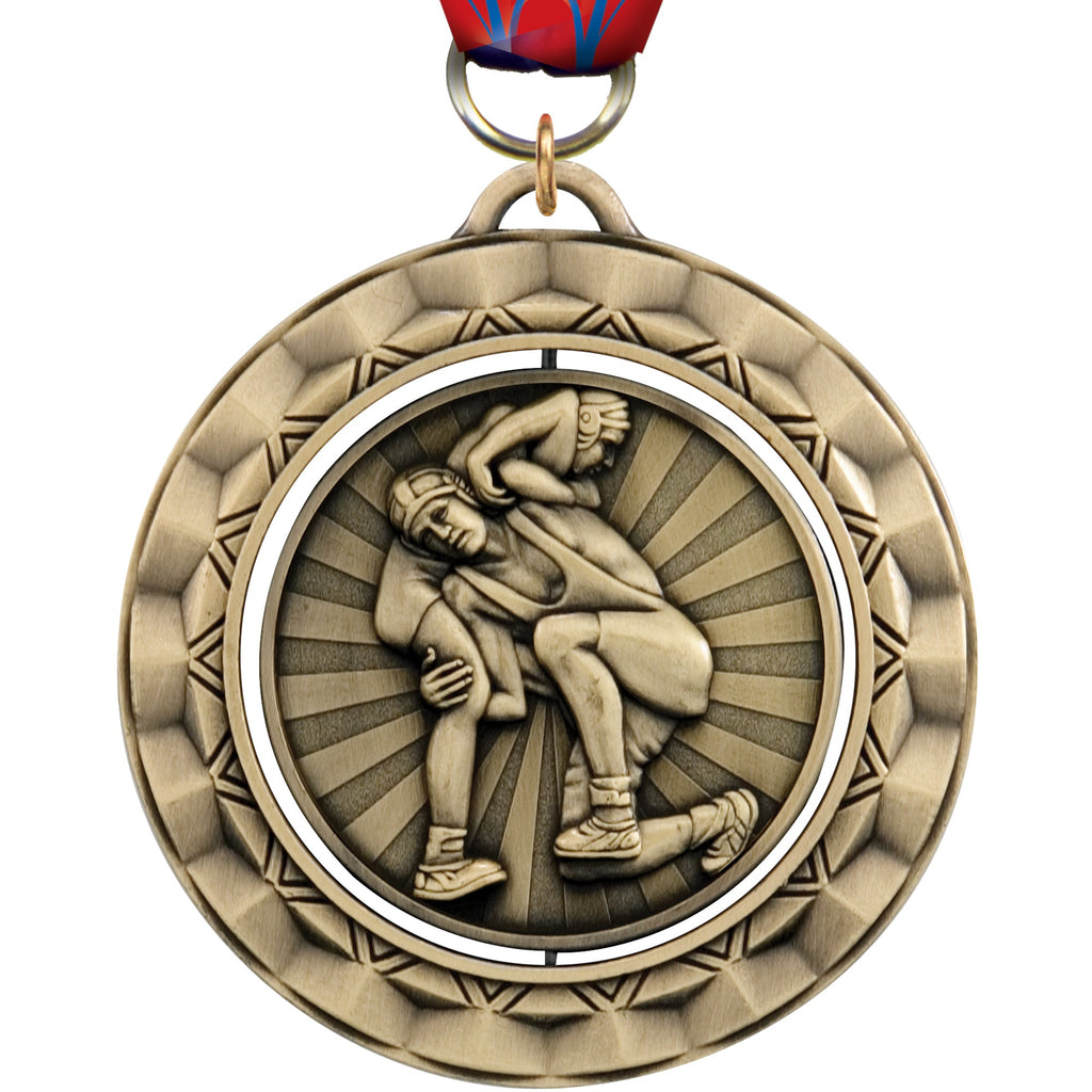 Wrestling Spinning Medal [MSPN-WS]