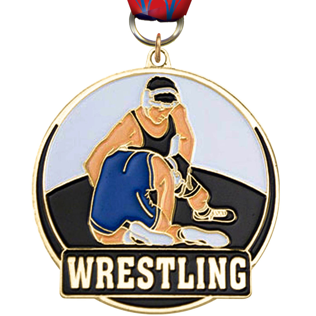 Wrestling Enameled Medal [M2EP-WS]