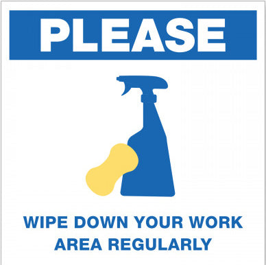 Wipe Area Down Acrylic Sign [SSJP-WDWN]