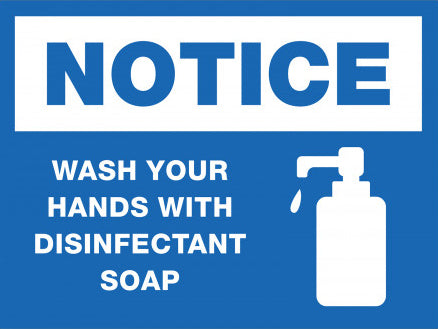 Wash Hands with Disinfectant Acrylic Sign [SSJP-WSHS]