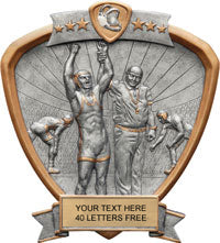 Wrestling Sport Legend Shield Resin Trophy [RSLS-WS]