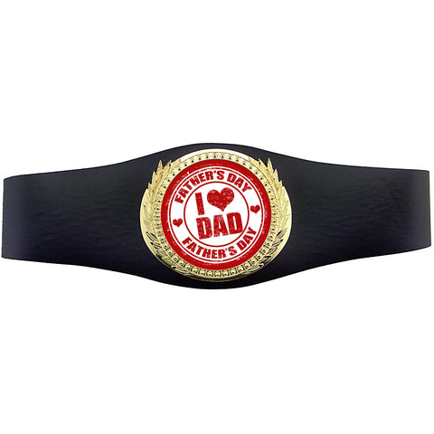 40 inch Father's Day Champion Award Belt - I Heart Dad [CSAB3-FDY]